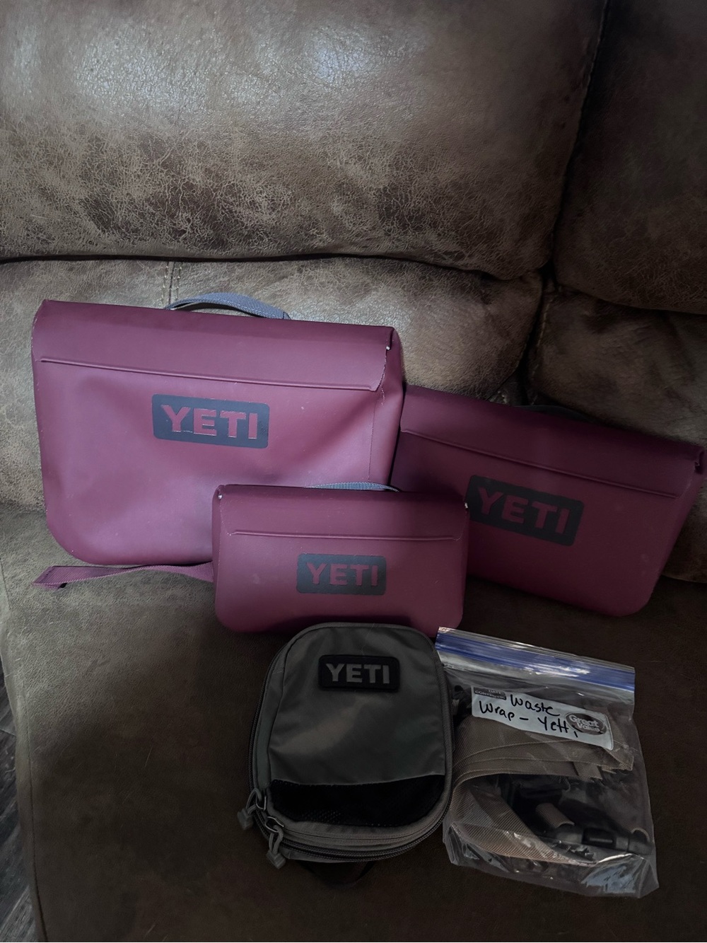 NWOT - Yeti waterproof  Accessory Pouch Bundle with a small grey packing cube.
